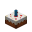 Cake with Light Blue Candle block image